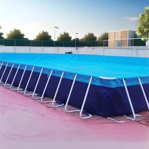 Grande <span class=keywords><strong>piscine</strong></span> mobile à treillis pour adultes, <span class=keywords><strong>piscine</strong></span> <span class=keywords><strong>en</strong></span> toile pour travailleurs, montage extérieur - Product Image 1