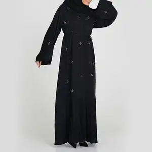 新しいタイプのイスラム服カジュアルムスリマドレス子供のためのジュバイスラム教徒の女性アバヤ