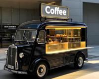 Camion de restauration commercial en acier inoxydable 304 avec cuisine complète et four à pizza au gaz, remorque de concession multifonction pour festivals