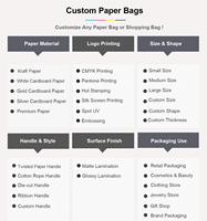 Bolsas de papel impresas de marca de ropa personalizada con su propio logotipo, bolsas de papel de compras de cartón, bolsas de regalo para pequeñas empresas