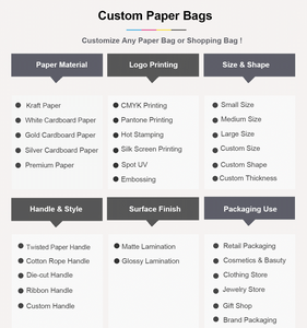 Sacs en papier imprimés pour magasins de vêtements personnalisés avec votre propre logo Sacs en papier à provisions en <span class=keywords><strong>carton</strong></span> pour petites entreprises - Product Image 3