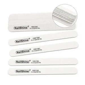 Wood sanding nail files straight disposable emery board abrasive nail file waterproof zebra gray wood sanding nail file