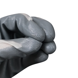 Gants de travail de sécurité anti-impact en polyester/nylon + NBR, avec grip micro-sableux lisse, poignet tricoté élastique, certifiés ISO 9001 - Product Image 5