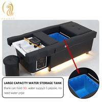 Chuque Lit de massage électrique multifonctionnel moderne pour salon, spa, massage thaïlandais, podologie, beauté et shampoing, avec revêtement en cuir PU et design portable