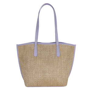 Sac fourre-tout en paille de luxe pour femme, personnalisable avec logo, pour la plage, l'été, l'automne, le printemps, avec bandoulière perlée scintillante, idéal pour les courses - Product Image 4