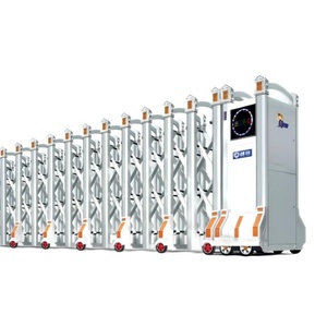 Portail télescopique électrique rétractable en alliage d'aluminium pour écoles et entreprises, avec télécommande automatique pour la construction - Product Image 1