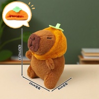 Nouvelle Peluche Capybara Porte-clés 100% Coton PP, Poupée Douce 13-15cm, Porte-clés en Peluche, Poupée Douce