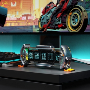 Divoom lần cổng pixel DIY Glow Ống Cyber bàn trang trí IPS màn hình màu đồng hồ kỹ thuật số sáng tạo RGB LED ánh sáng - Product Image 4