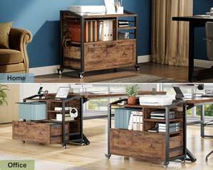 Archivador Móvil Lateral con Cajón, Archivador con Ruedas y Estantes de Almacenamiento, <span class=keywords><strong>Carpetas</strong></span> <span class=keywords><strong>Colgantes</strong></span> - Product Image 6