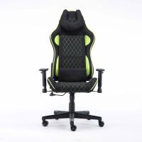 Fauteuil de course personnalisé en tissu respirant noir pour PC Fauteuil de jeu d'ordinateur à dossier réglable et pivotant