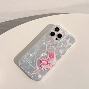 เหมาะสำหรับเคส iPhone 17 Pro Max, เคสโทรศัพท์กันกระแทกลายผีเสื้อสีชมพูตัดด้วยเลเซอร์ - Product Image 2
