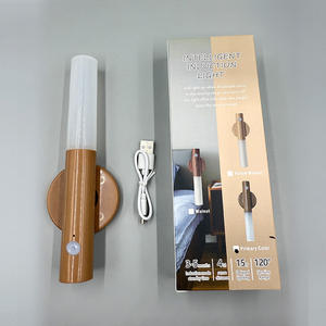 Lampu Malam Sensor Gerak Magnetik Nirkabel LED Pintar Dapat Diisi Ulang Portabel Dipasang di Dinding untuk Tangga Dalam Ruangan Kamar Tidur Lorong - Product Image 4