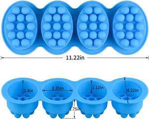 LifeTop Ice Tray Moules de massage du cuir chevelu, 4.5oz Unique Hair Brush Soap Bar Moules en silicone <span class=keywords><strong>à</strong></span> la maison - Product Image 2