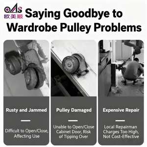 <span class=keywords><strong>Rueda</strong></span> de Nylon Personalizada para <span class=keywords><strong>Puerta</strong></span> <span class=keywords><strong>Corredera</strong></span> de <span class=keywords><strong>Armario</strong></span>, Fácil de Instalar, Silenciosa, para Cocina - Product Image 6