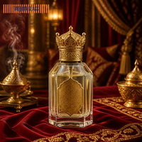Flacon de parfum de luxe en verre facetté vide, rechargeable, vaporisateur pour Oud