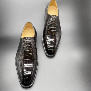 Caldo di vendita decente <span class=keywords><strong>scarpe</strong></span> italiane da uomo puro coccodrillo chaussures <span class=keywords><strong>scarpe</strong></span> da <span class=keywords><strong>smoking</strong></span> per gli uomini Goodyear alligatore classico <span class=keywords><strong>scarpe</strong></span> da sposa da uomo - Product Image 2
