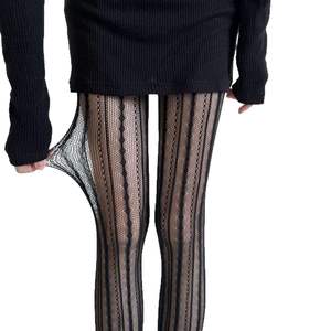 वसंत गर्मियों के नए बैले रेट्रो लेस डायमंड ट्विस्ट स्टॉक ऊर्ध्वाधर स्ट्रिप्ड फिशनेट पेंटिहोज स्लिमिंग बुना हुआ पेंटहोज सेक्सी - Product Image 2