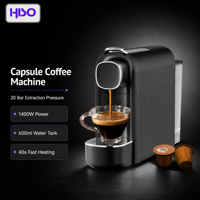 Machine à café à vapeur, pression 20 bars, 1400W, chauffe en 40 secondes, réservoir amovible, bac de récupération des gouttes, couleurs rouge, noir, gris, pour usage domestique ou professionnel
