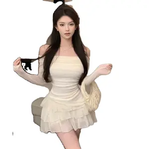 2024 Frühling Zweiteiliger Rock-Set Damen Y2K Schneidoberteile T-Shirt + Kuchen Röcke japanische Kawaii-Mode Anzüge schicke Outwear koreanisch