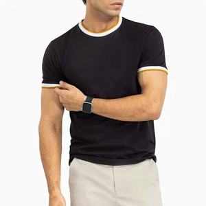 T-shirts d'été personnalisés pour hommes 2024, vente en gros, manches courtes, 100% coton, haute qualité, séchage rapide, respirant, service OEM - Product Image 1