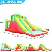 Château de saut à Jet gonflable, livraison rapide, médecin Dolphin, nouveau, à la mode, avec pistolet à eau coulissant et piscine, fabricant en chine