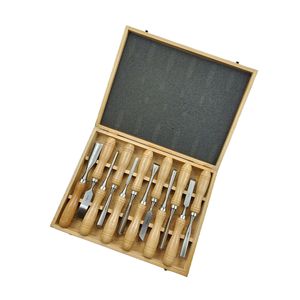 Ensemble de ciseaux à manche en bois, 12 pièces, longueur 110mm, pour la sculpture sur bois, outils de menuiserie DIY - Product Image 3