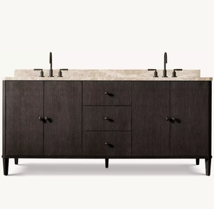 Juegos de Muebles de Baño de Lujo, Estilo Americano, Muebles de Baño de Madera con Lavabo Doble - Product Image 5