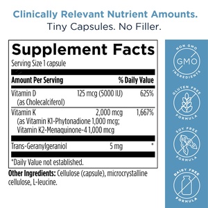 Vitamina D con 60 Cápsulas para la Salud Ósea, Suplemento de Vitamina D3 Mejorado para Adultos - Product Image 3