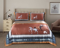 Ensemble de literie 100% soie de mûrier, 4 pièces, housse de couette en soie pure, ensemble de draps avec 2 taies d'oreiller, ensemble de linge de lit taille King Queen