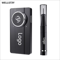Kit de perceuse à ongles sans fil rechargeable Wellstry, moteur sans balais 40000 tr/min, portable, logo personnalisable, USB Type-C, 6 embouts de perçage