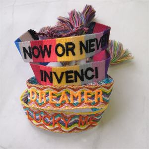 Pulsera Moyamiya Hecha a Mano, Más de 100 Textos en Existencia, Logotipo Personalizado, Pulsera de <span class=keywords><strong>Amistad</strong></span> Tejida a <span class=keywords><strong>la</strong></span> Moda con Borla - Product Image 3