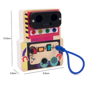 Nuevo juego sensorial <span class=keywords><strong>para</strong></span> <span class=keywords><strong>niños</strong></span>, simulación <span class=keywords><strong>de</strong></span> Educación Temprana, interruptor electrónico, entrenamiento, luz Led, tablero ocupado <span class=keywords><strong>de</strong></span> madera, juguetes Montessori - Product Image 3