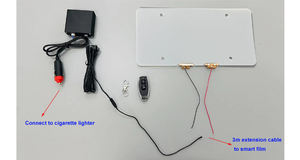 Película de vidrio inteligente PDLC de privacidad, película inteligente eléctrica conmutable para matrícula de coche - Product Image 6