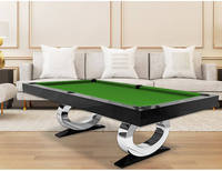 Mesa de billar de 9 bolas de 7FT, 8FT, 9FT con base de pizarra, patas de madera maciza personalizables, para uso interior, unisex, taco incluido, bolsillos de cuero auténtico, personalizable