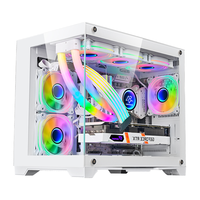 Boîtier d'ordinateur de jeu de bureau en aluminium AntarcChill pour cartes mères ATX EATX, tour moyenne, avec panneau en verre trempé, vente en gros