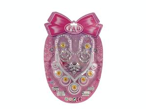 فتاة طقم أدوات تجميل الديكور الاكسسوارات كبيرة قلادة + أقراط + صغيرة قلادة مجوهرات - Product Image 2