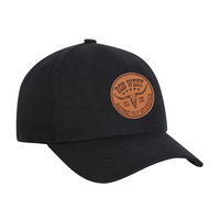 Topi Baseball 5 Panel Model Lengkung Terlaris dengan Label Kulit 100% Katun Biasa