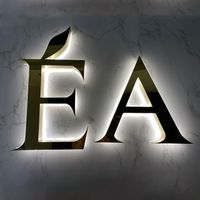Enseigne publicitaire extérieure en métal personnalisée, enseigne commerciale 3D rétroéclairée à LED personnalisée, logo d'enseigne en métal illuminé, salon de beauté