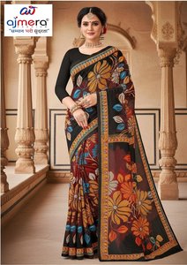 Elegant Designer Printed Cotton <b>Sarees</b> for Women Trendy Style with Premium Comfort for Office, Daily & Festive Wear - Product Image 3