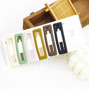 Einfarbige Haarnadeln im europäischen Stil für Mädchen Mehrfarbige Haars pangen für Kinder 6 Stück pro Karte aus Metall Eisen Modisch - Product Image 4