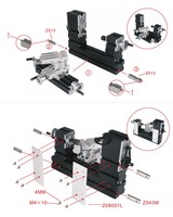 TZ20002MR DIY BigPower Mini Tour à Métaux Horizontal Automatique Rotatif 60W 12000 tr/min Moteur Standardisé Éducation des Enfants MEILLEUR