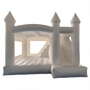 Party jumpers bounce house jumping bouncy castle commercial white <b>inflatable</b> <b>bouncer</b> with slide combo - Product Image 1