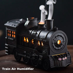 300ml Train Toys Ultrasonic Air Humidifier, Circle Breathing Aromatherapy Home Bedroom Creative Essential Oil <b>Diffuser</b> - Product Image 2