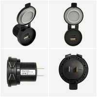 Fabrika 5V3.1A USB-A ve Tip C Evrensel Su Geçirmez Çift Araç 12v Şarj Cihazı Otobüs Karavan Van Koltuk Araç Şarj Cihazı Araç Şarj Soketi
