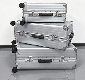 Valise à roulettes portable en alliage d'aluminium, série RIMO, 21, 26, 30 pouces, serrure à combinaison silencieuse, coque rigide - Product Image 6