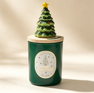 HOME Christmas Morning Soy Wax Handmade Aromatherapy Scented <b>Candle</b> with Snowman Figurine and <b>Red</b> Jar for Holiday Decor - Product Image 6