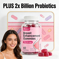 Gummies pour la poitrine pour femmes, soutien et santé du buste, vente chaude aux États-Unis et en Europe, PLUS 2 milliards de probiotiques, OEM/ODM, 4 vitamines pour les gummies BBL