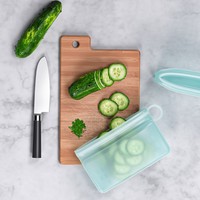 Sacs de conservation alimentaire en silicone de qualité alimentaire réutilisables, étanches et refermables, pour la cuisine