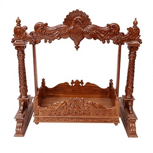 Luxury Wooden Baby Cradle <b>Swing</b> UK Hand-Carved Wooden Maharaja Baby Cradle Baby Shower Decorative Wooden Palna <b>Swing</b> Australia - Product Image 2