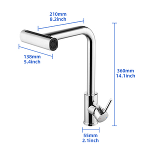 Смеситель кухонный из нержавеющей стали с одной ручкой - Product Image 6